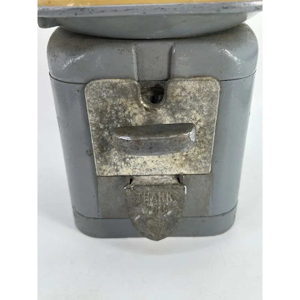 50s Oak ACORN 5 Cent Gumball Candy Vending Machine w/ Key Nice